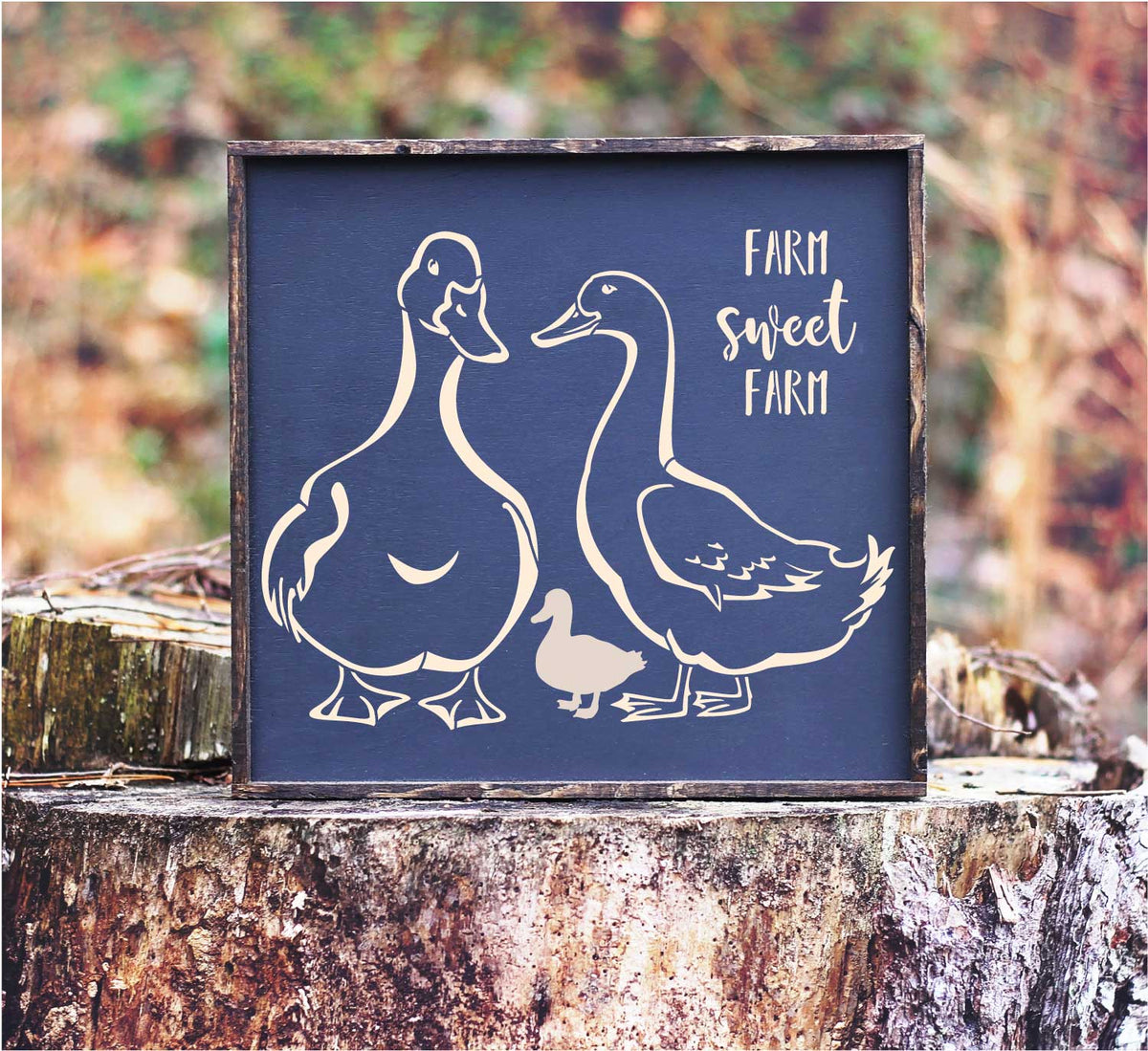 Duck family stencils