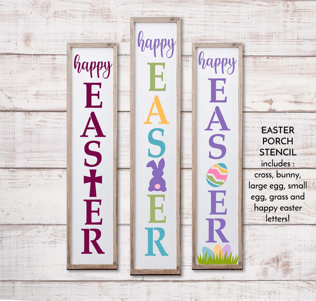 Reusable Happy Easter Porch Sign Stencil - Essential Stencil