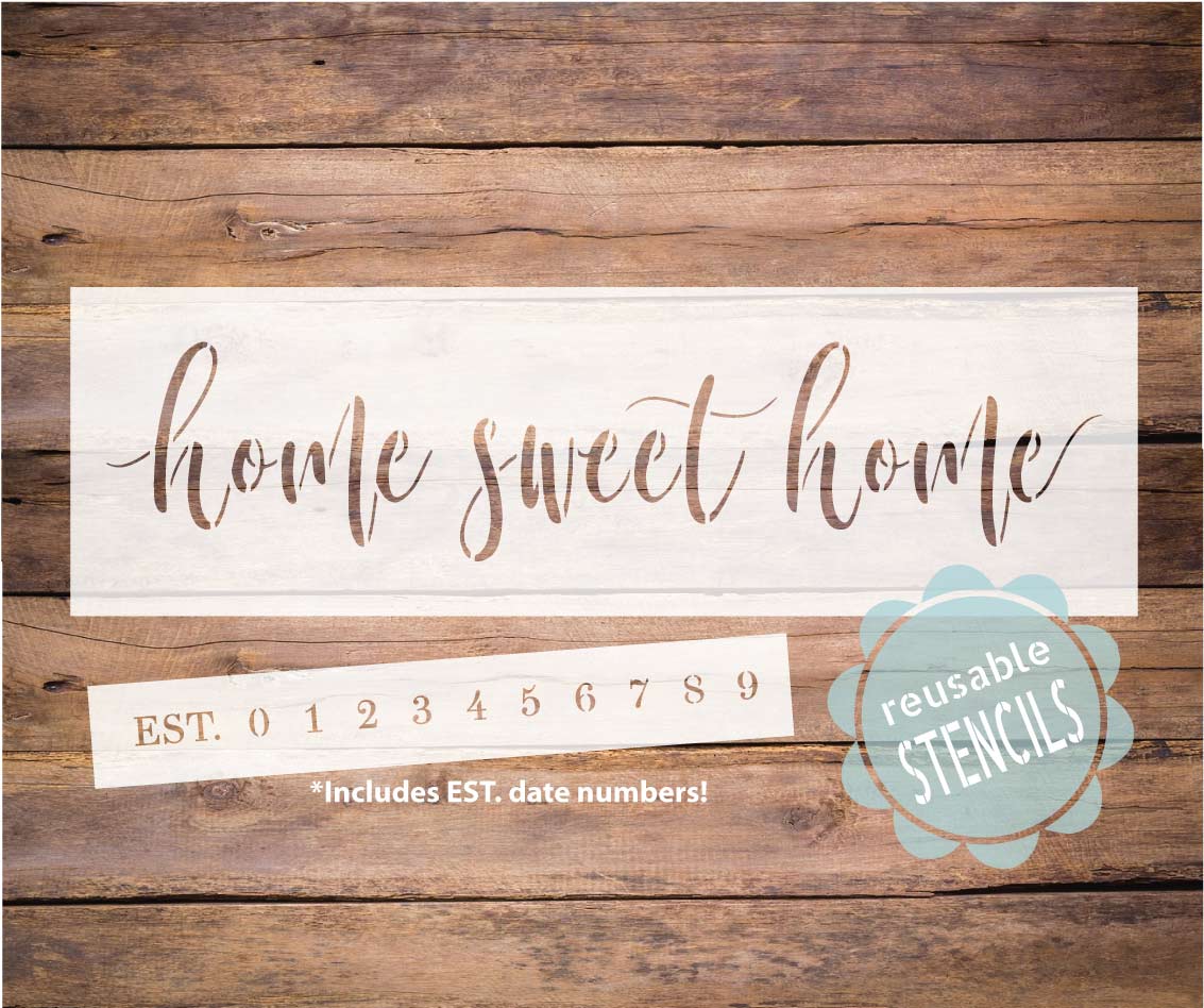 Home Sweet Home Laurel Leaf Handwriting Vinyl Letters Kitchen Wall