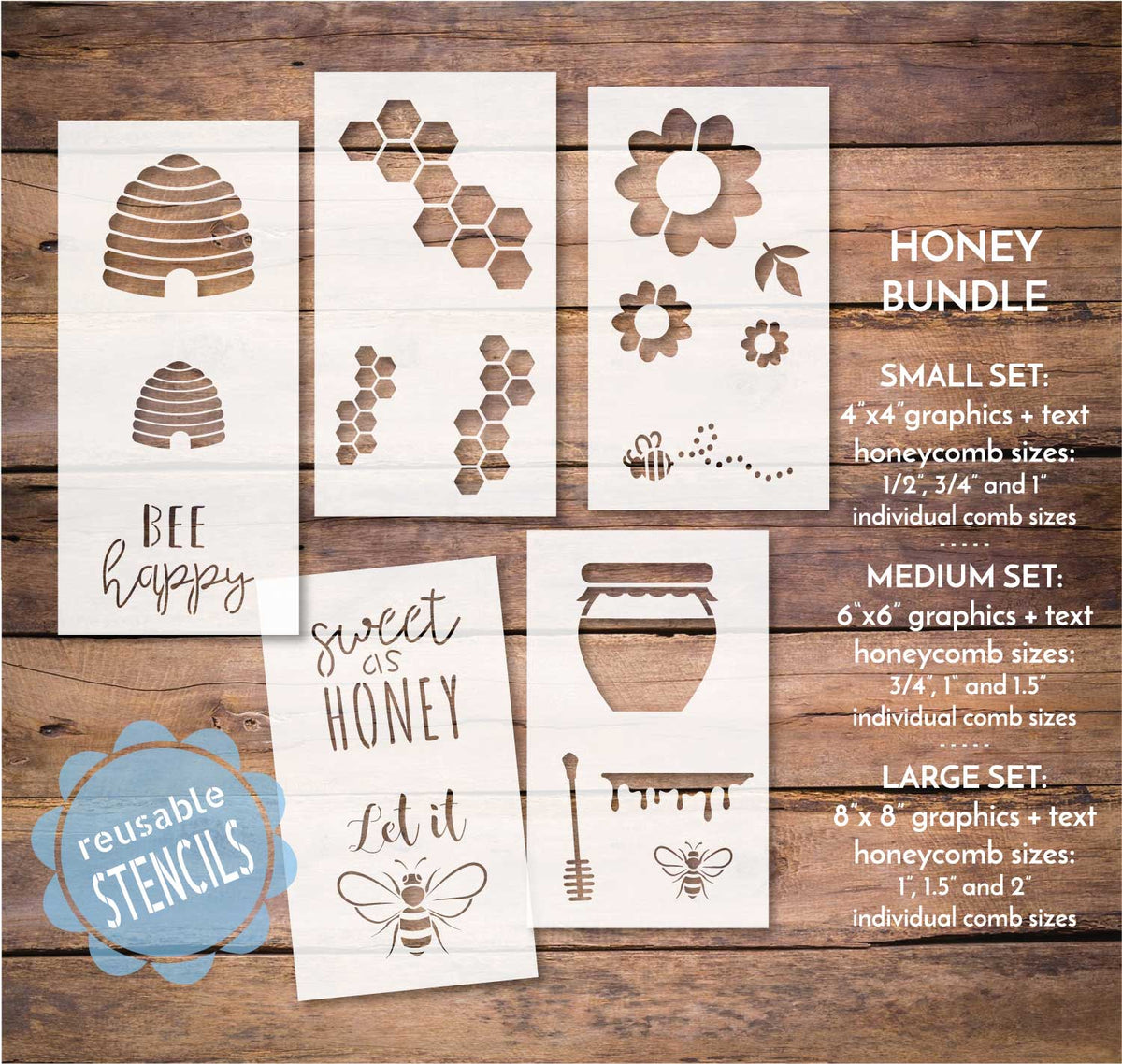 Honey Bundle Beehive stencils