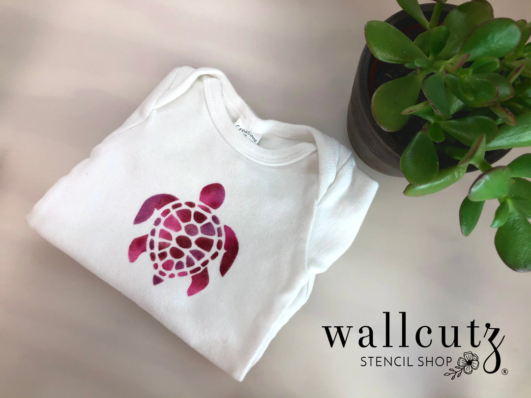 turtle stencil on shirt