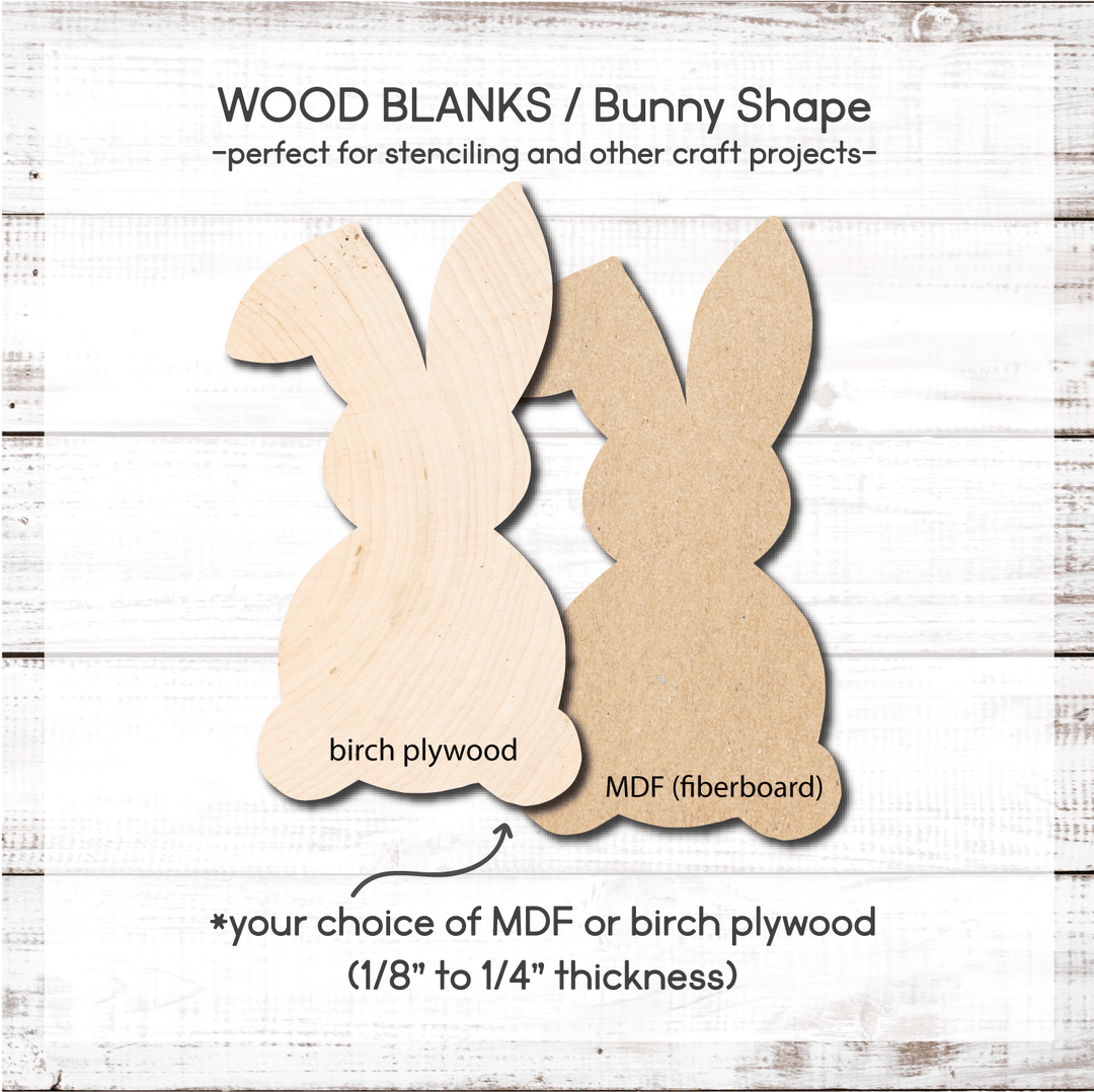 WallCutz  Bunny Shape / Wood Cut-out Wood Kit