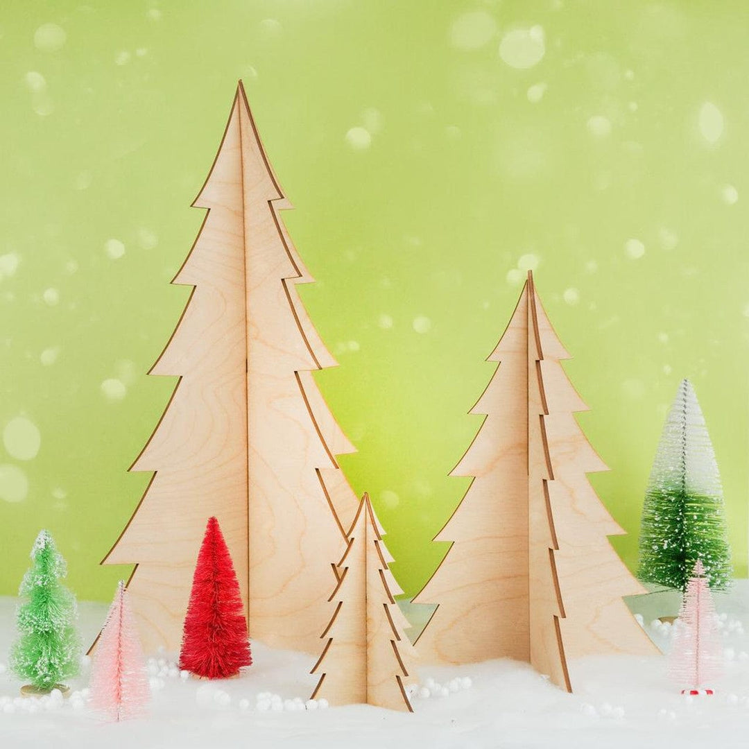 WallCutz  Christmas Tree Cut-outs / 2pc Tree Blank Wood Kit