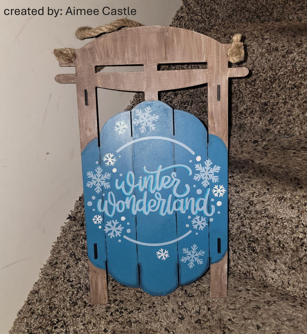 WallCutz  December Project - SLED Cut-Out with Stencil Wood Kit