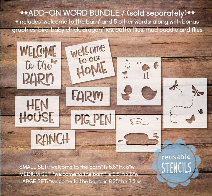 WallCutz  Farm Animal Bundle / Stencil Pack Stencil