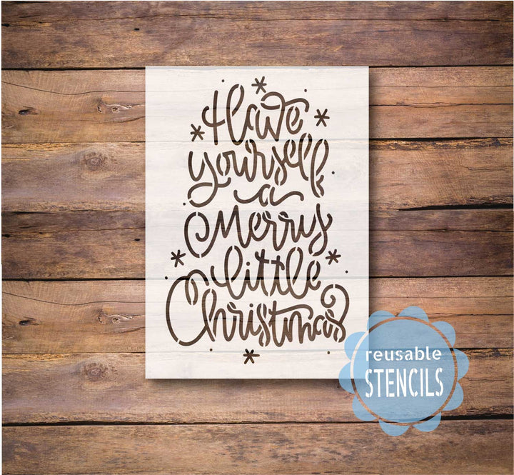 WallCutz  Have Yourself A Merry Little Christmas Stencil