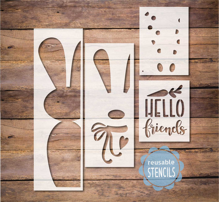 WallCutz  Hello Big Bunny / Reusable Stencil Stencil