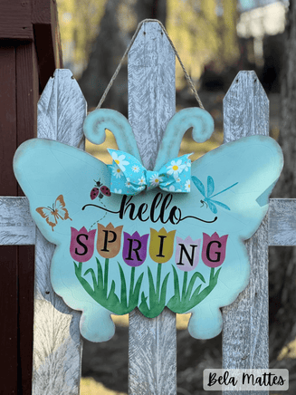 WallCutz  Hello Spring Tulips / Reusable Stencil Stencil