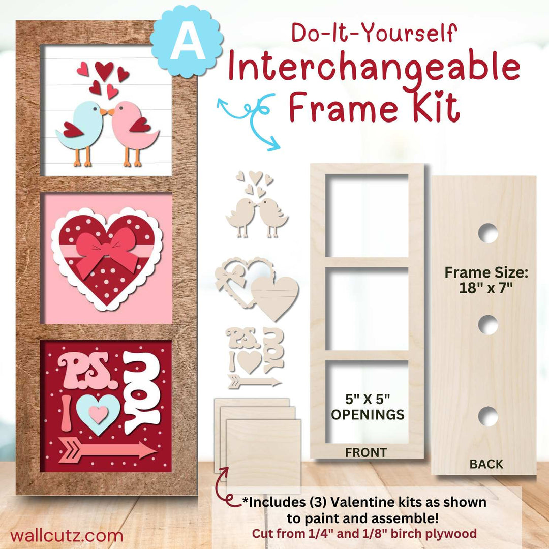 WallCutz  January Project - Interchangeable Frame Kit (A) Wood Kit