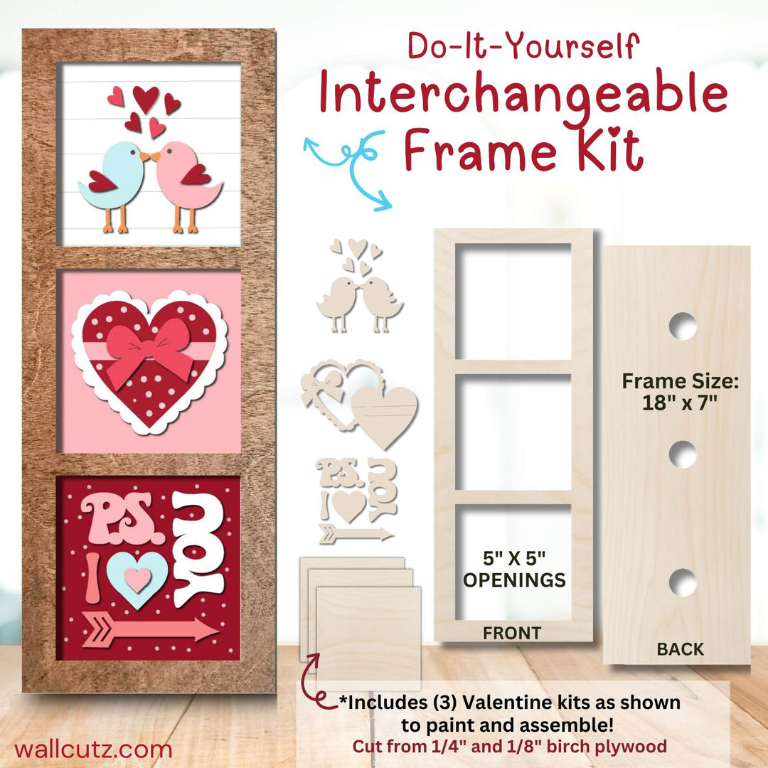 WallCutz  January Project - Internchangeable Frame Kit Wood Kit