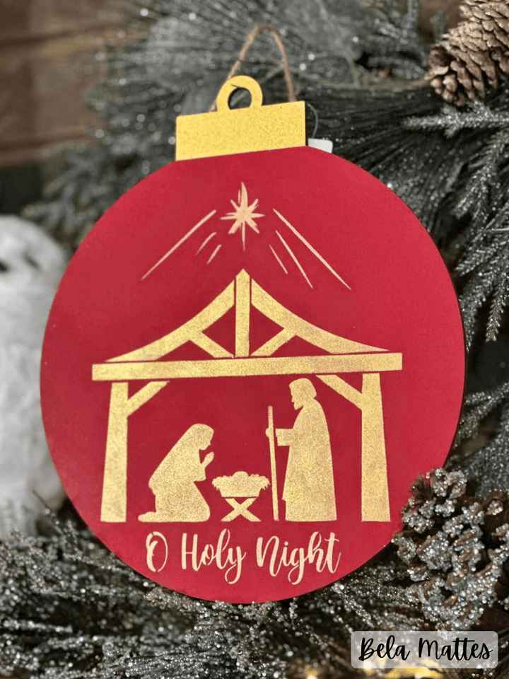 WallCutz  O Holy Night Nativity Stencil Stencil