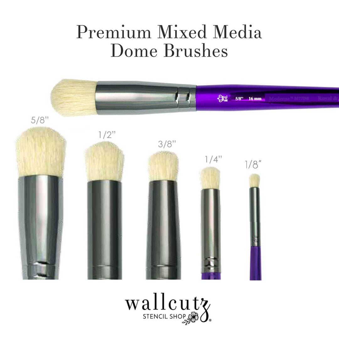 WallCutz  Premium Stencil Brushes / Dome Round Supplies