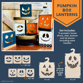 WallCutz  Pumpkin Box Lanterns / WOOD KIT Wood Kit
