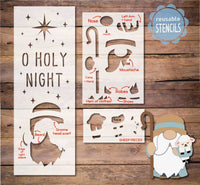 WallCutz  Shepherd Gnome / O Holy Night Stencil Stencil