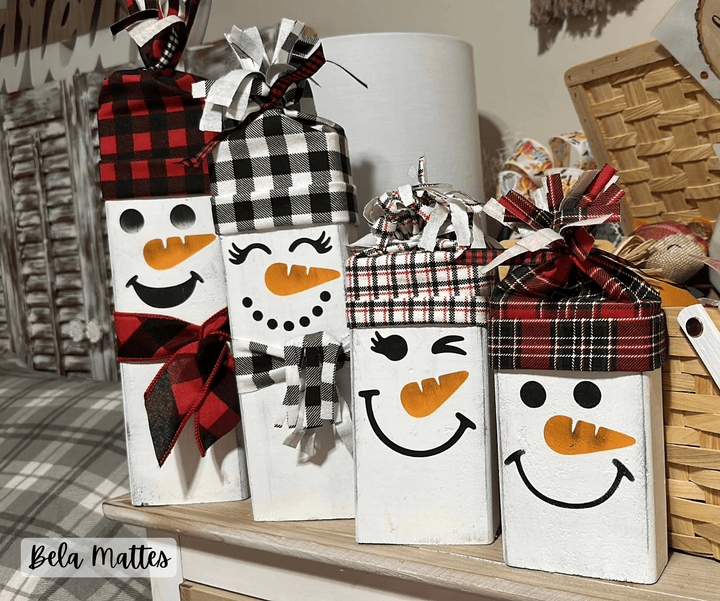 WallCutz  Snowman Faces / 6pc Stencil Pack Stencil