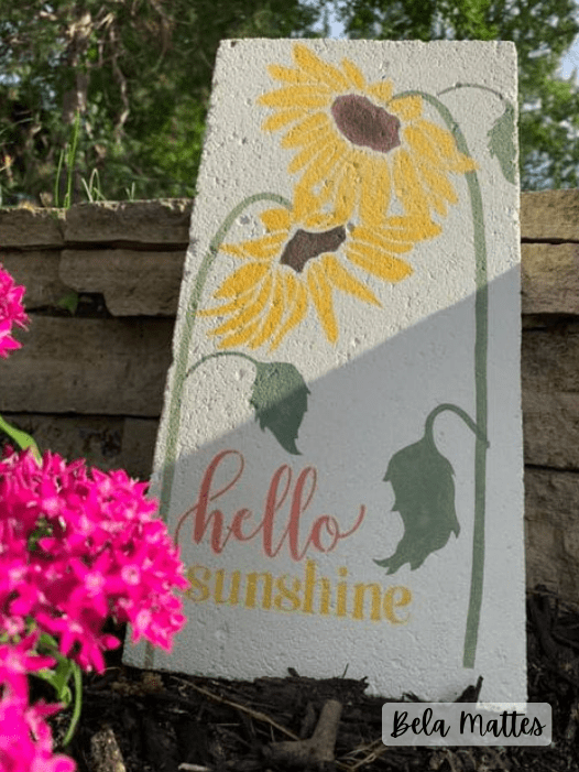 WallCutz  Sunflower Stencil Bundle / Hello Sunshine Stencil