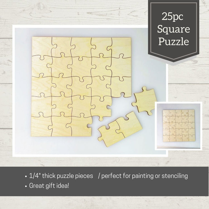 WallCutz  Wood Puzzle Kit / SQUARE-25pc Wood Kit