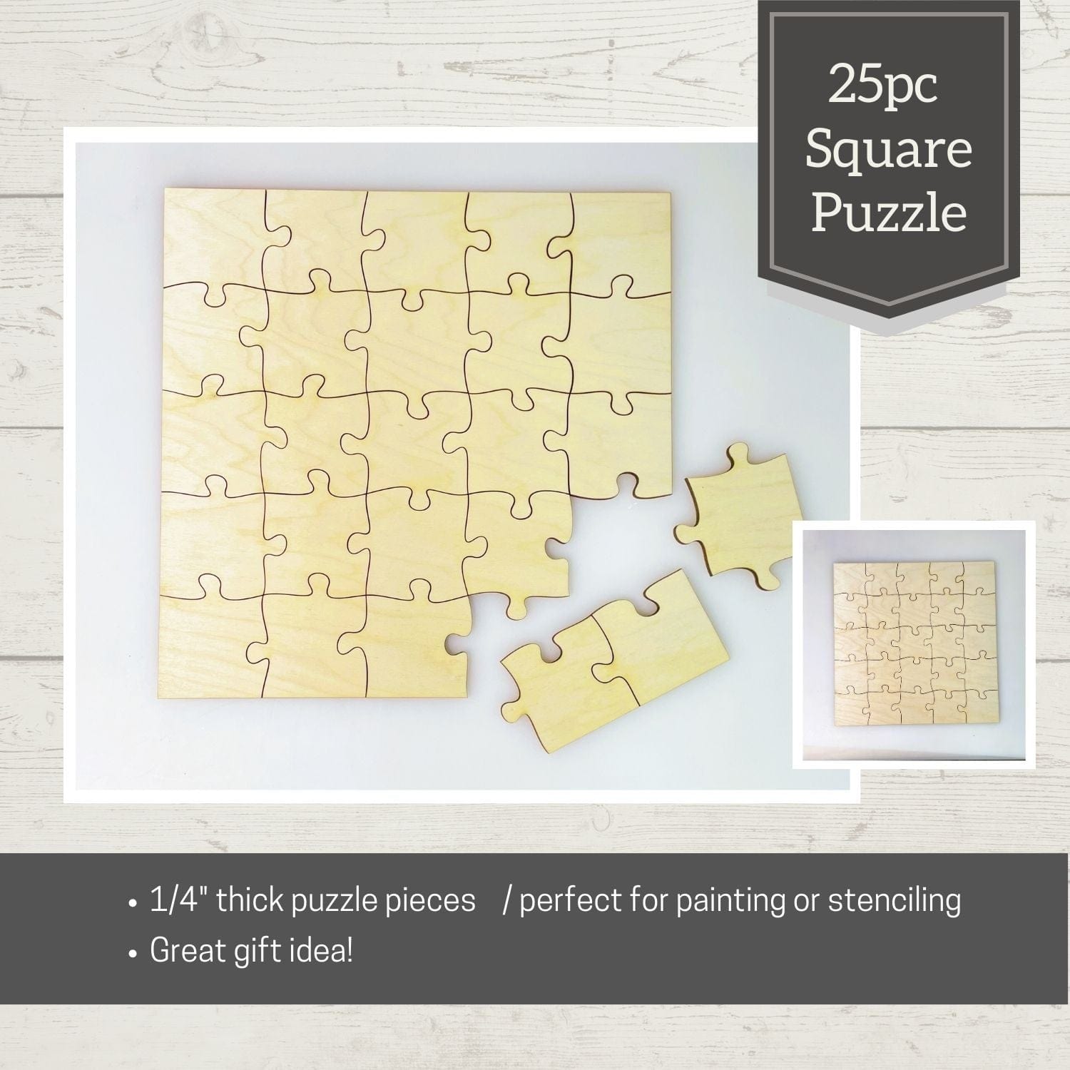Wood Puzzle Kit / SQUARE-25pc