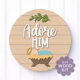 WallCutz  WOOD KIT / Adore Him Nativity Wood Kit