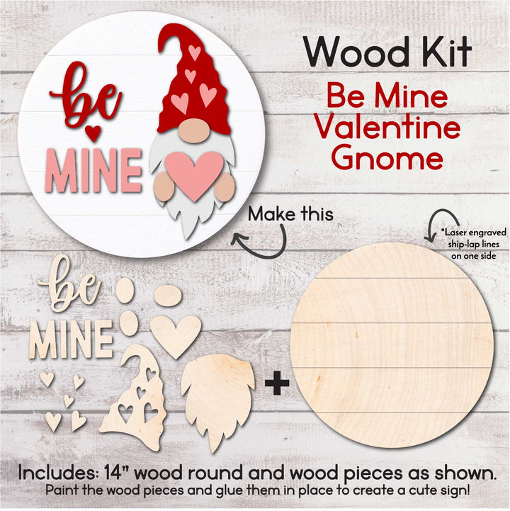 WallCutz  WOOD KIT / Be Mine Gnome Wood Kit