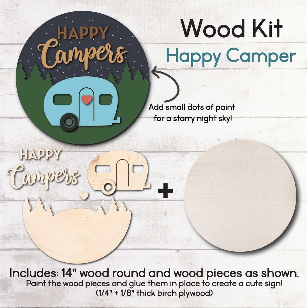 WallCutz  WOOD KIT / Happy Campers Wood Kit