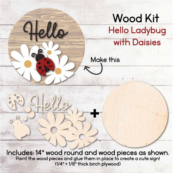 WallCutz  WOOD KIT / Hello Ladybug Wood Kit