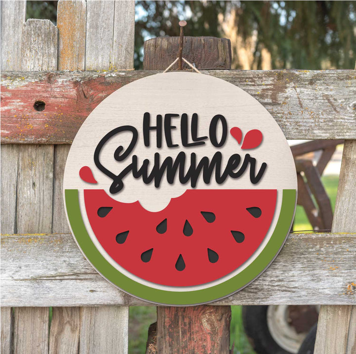 WallCutz  WOOD KIT / Hello Summer Watermelon Wood Kit