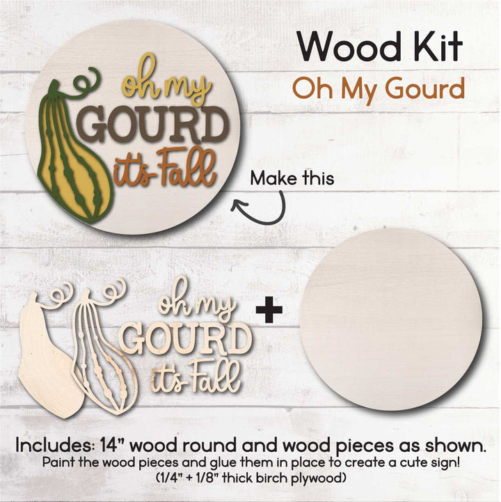 WallCutz  WOOD KIT / Oh My Gourd It's Fall Wood Kit