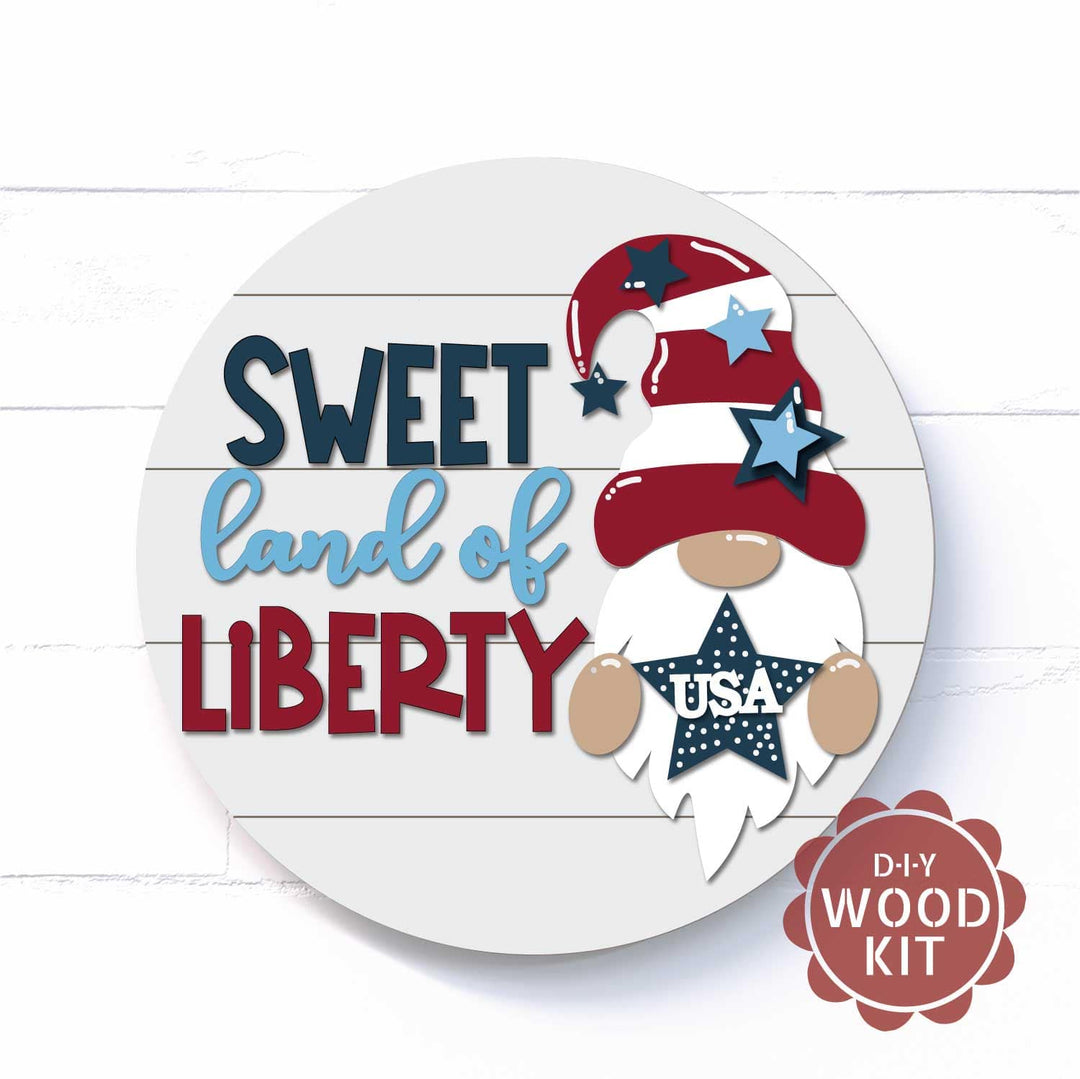 WallCutz  WOOD KIT / Patriotic Gnome Wood Kit