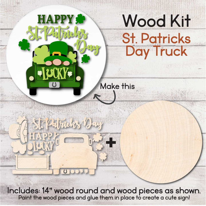 WallCutz  WOOD KIT / St. Patricks Day Truck Wood Kit