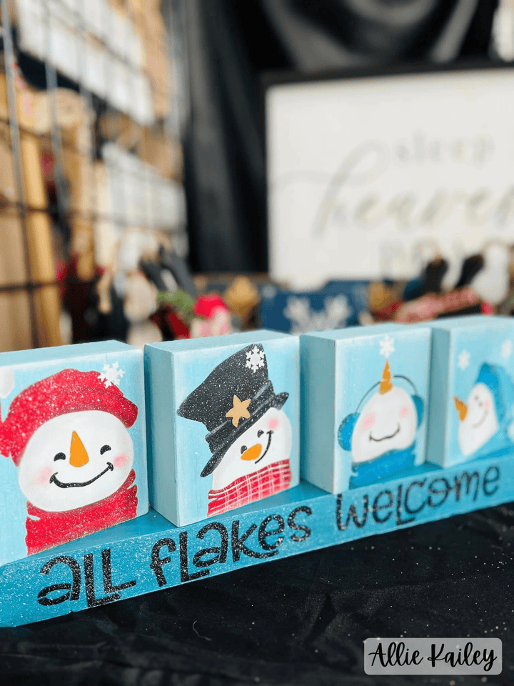 WallCutz  All Flakes Welcome / Snowman Stencil Bundle Stencil