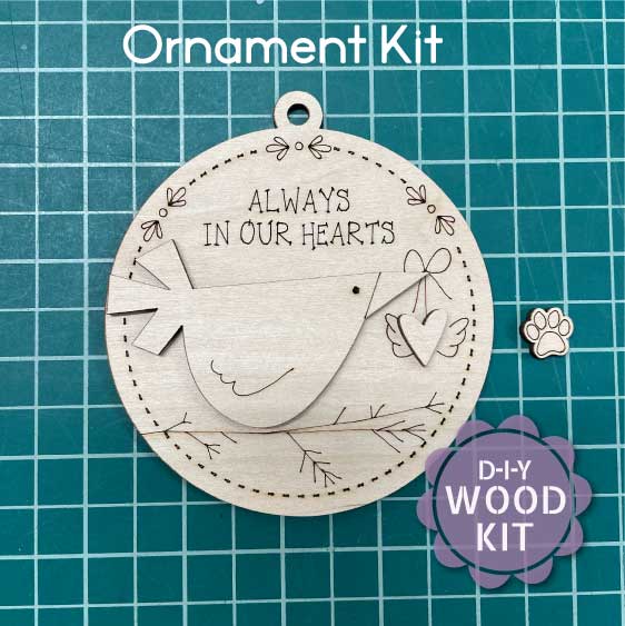 WallCutz  Wood Ornament Kit / Always In Our Hearts Wood Kit