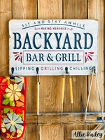 WallCutz  Backyard Bar and Grill stencil Stencil