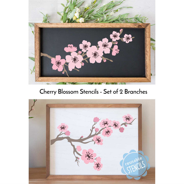 WallCutz  Cherry Blossom / Stencil Bundle Stencil