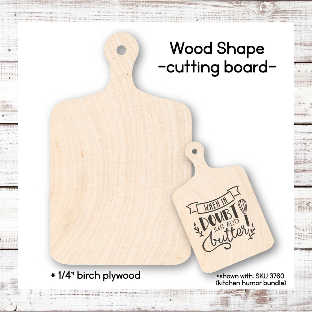 WallCutz  Cutting Board / Laser Cut Wood Shape Wood Kit