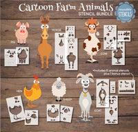 WallCutz  Farm Animal Bundle / Stencil Pack Stencil