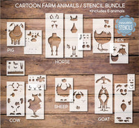 WallCutz  Farm Animal Bundle / Stencil Pack Stencil