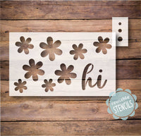 WallCutz  Flower Power Daisy / Door Mat Stencil Stencil