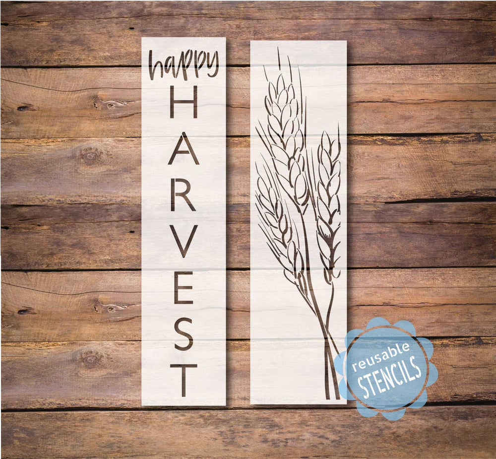 WallCutz  Happy Harvest / Wheat Stalk Stencil Stencil