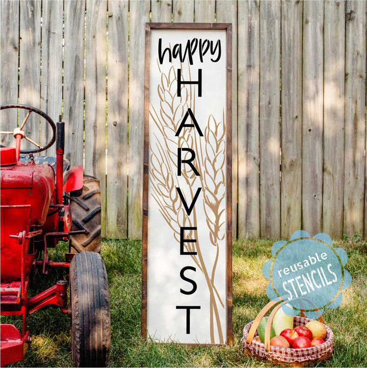 WallCutz  Happy Harvest / Wheat Stalk Stencil Stencil