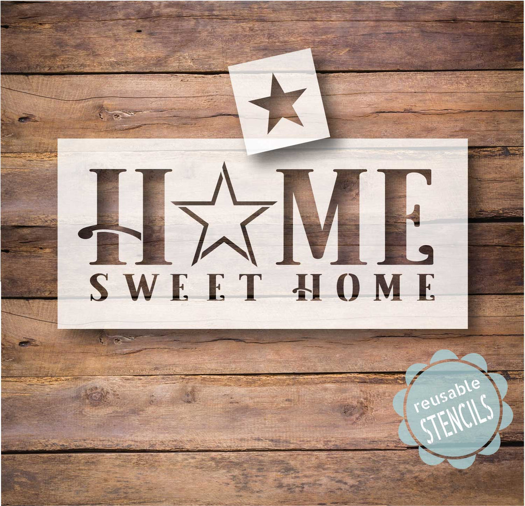 WallCutz  Home Sweet Home / Patriotic Door Mat Stencil Stencil