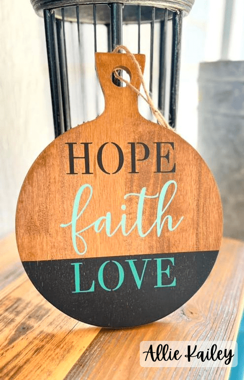 WallCutz  HOPE FAITH LOVE - stencil Stencil