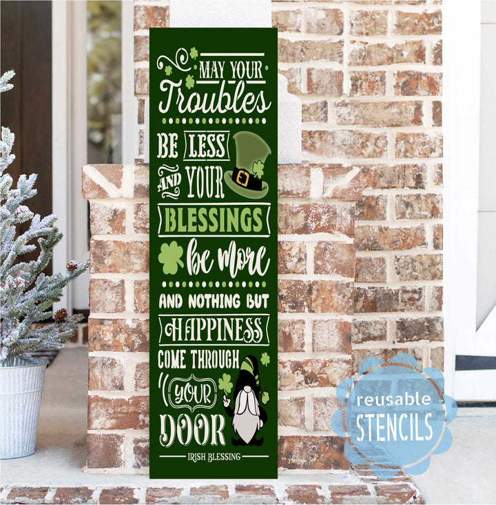 WallCutz  Irish Blessing / St. Patricks Day Porch Stencil Stencil