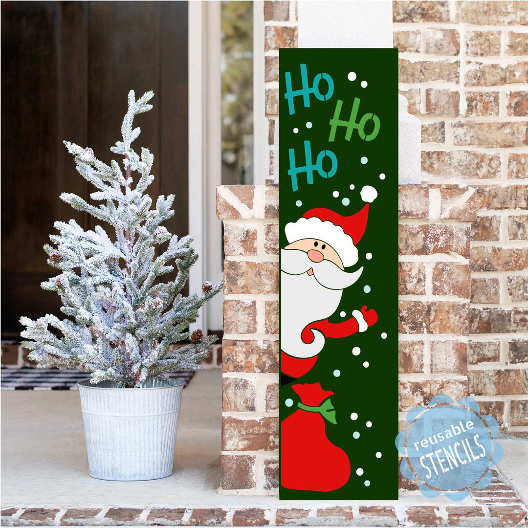 WallCutz  Santa Claus Ho Ho Ho / Porch Christmas Stencil Stencil