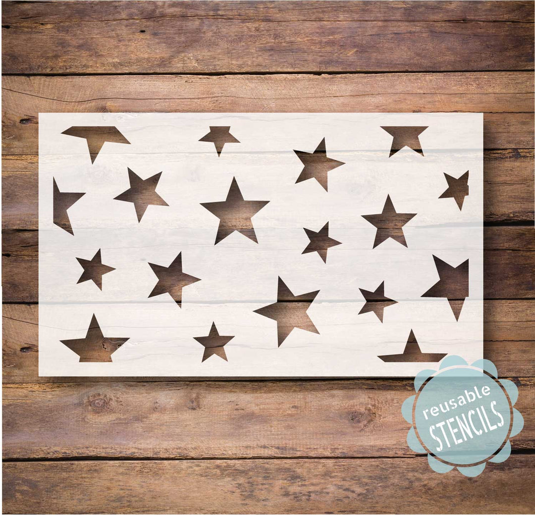 WallCutz  Seeing Stars / Patriotic Door Mat Stencil Stencil