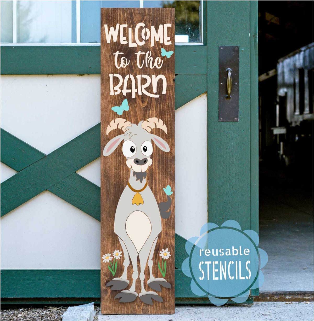 Welcome to the Barn / Goat Stencil| WallCutz Crafts