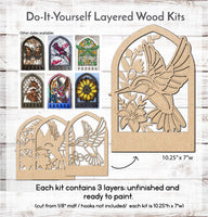 WallCutz  Arch Key Hanger or Decor / Layered Wood Kit Wood Kit