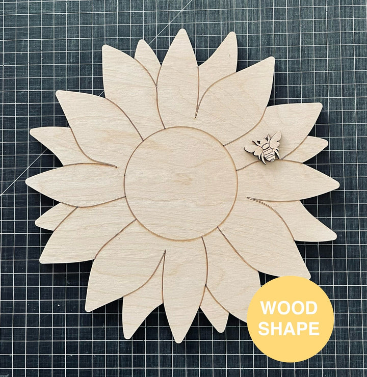 WallCutz  Wooden Sunflower Cut-Out Wood Kit