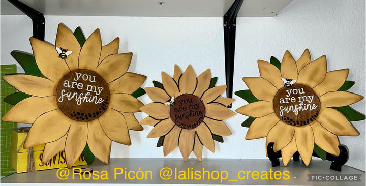 WallCutz  Wooden Sunflower Cut-Out Wood Kit