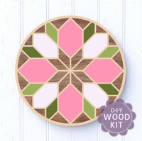 WallCutz  WOOD KIT / Barn Quilt Flower / Door Hanger Kit Wood Kit